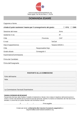 Domanda Esami AIADA